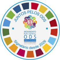 Selo ODS — Movimento Nacional ODS Santa Catarina, signatário desde 2026