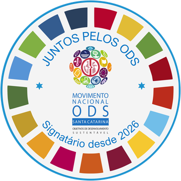 Selo ODS — Movimento Nacional ODS Santa Catarina, signatário desde 2026